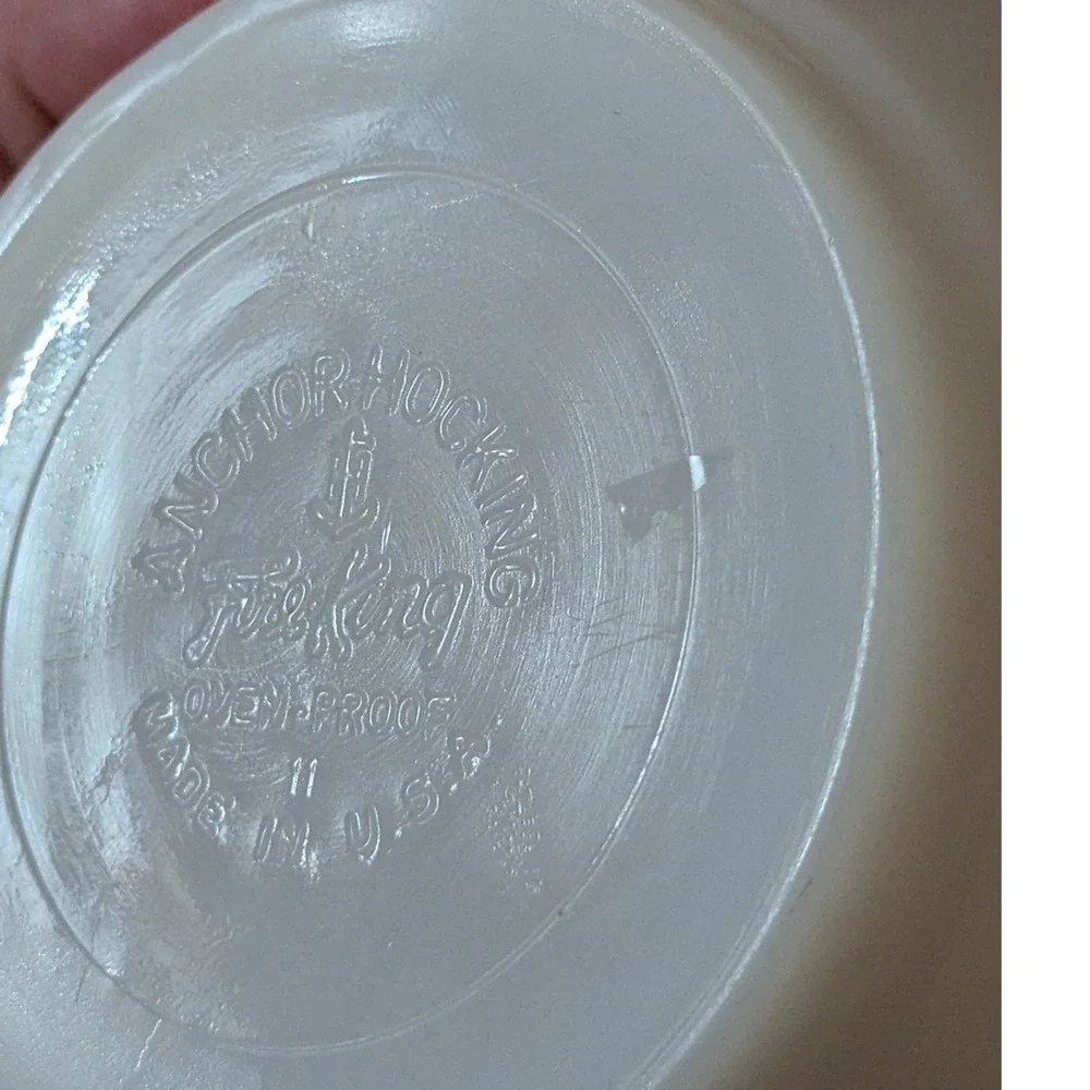 Vintage Fire-King Anchor Hocking White Milk Glass Mixing Bowl Oven Proof 4.5